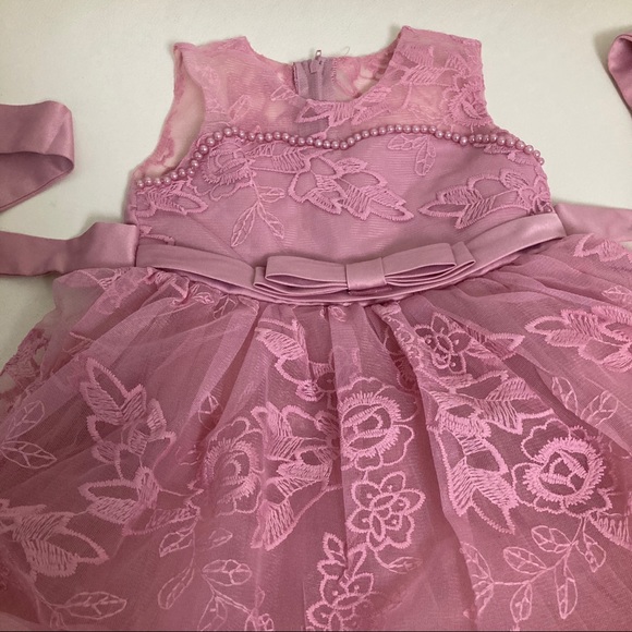 Luxury Embroidered Pearl Princess Girl Dress - Picture 6 of 11